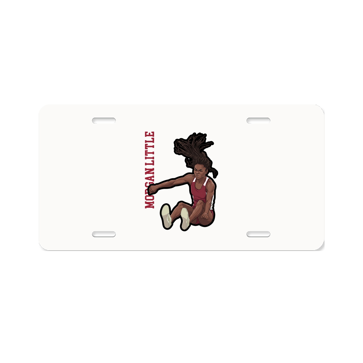 License Plate — Name Vertical in Classic