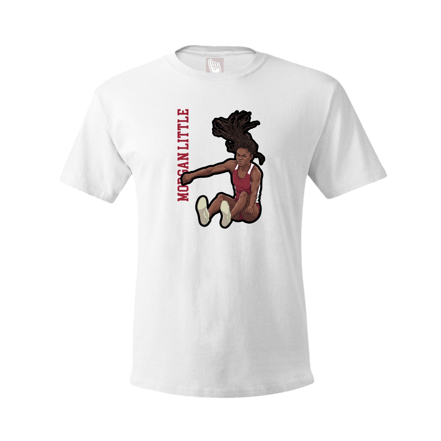 Tee — Name Vertical in White