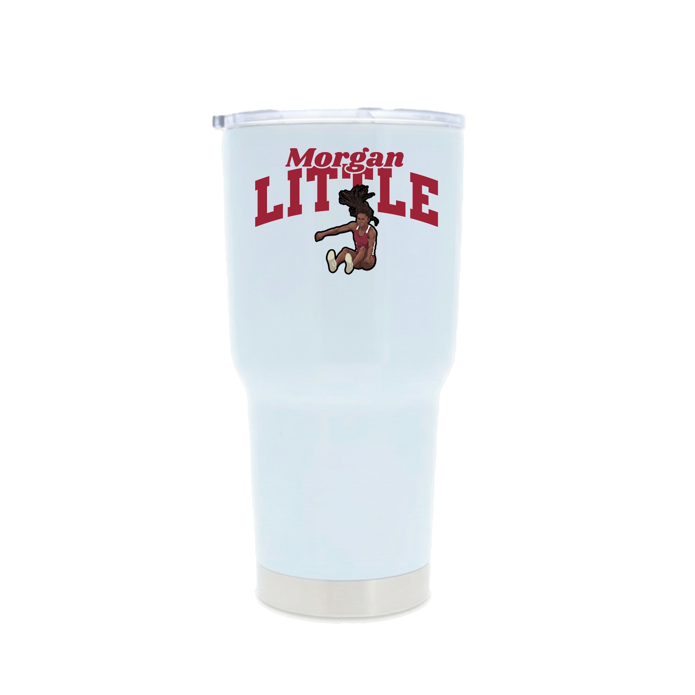 30oz Stainless Steel Tumbler — Signature Arch in White