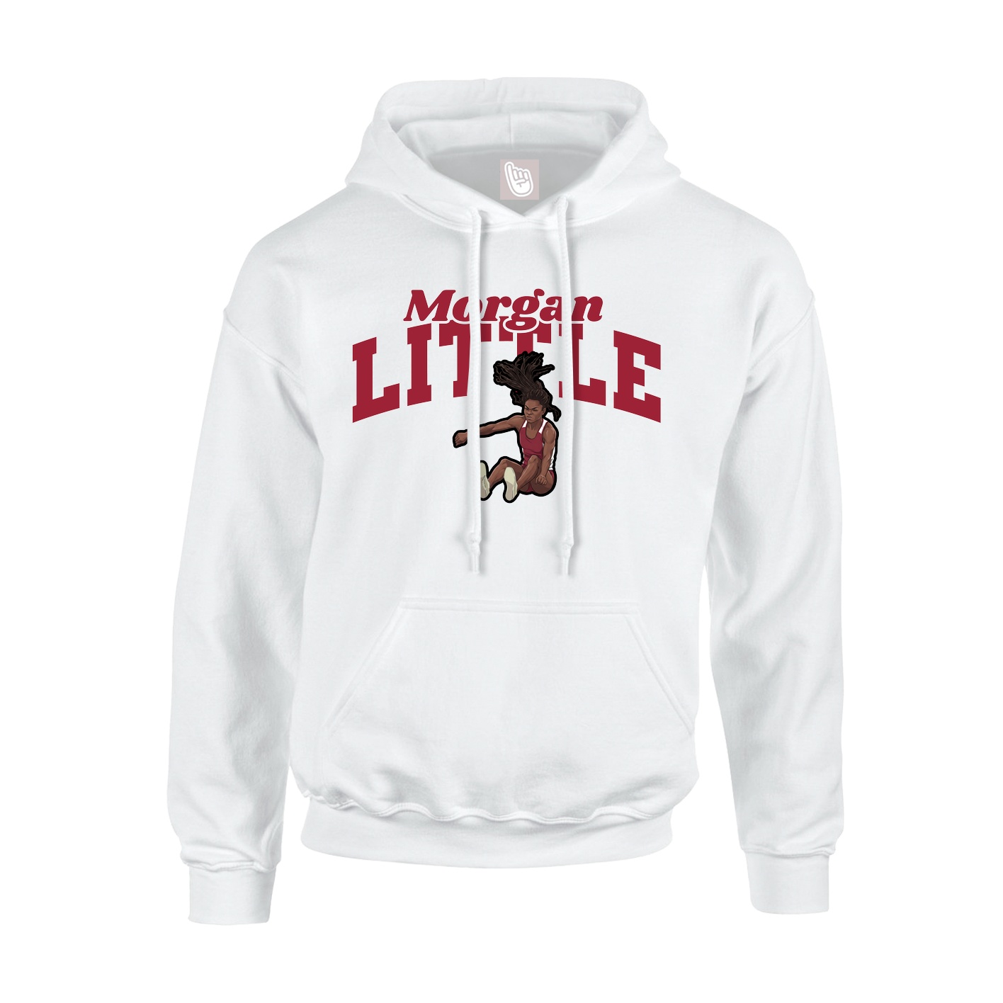 Hoodie — Signature Arch in White
