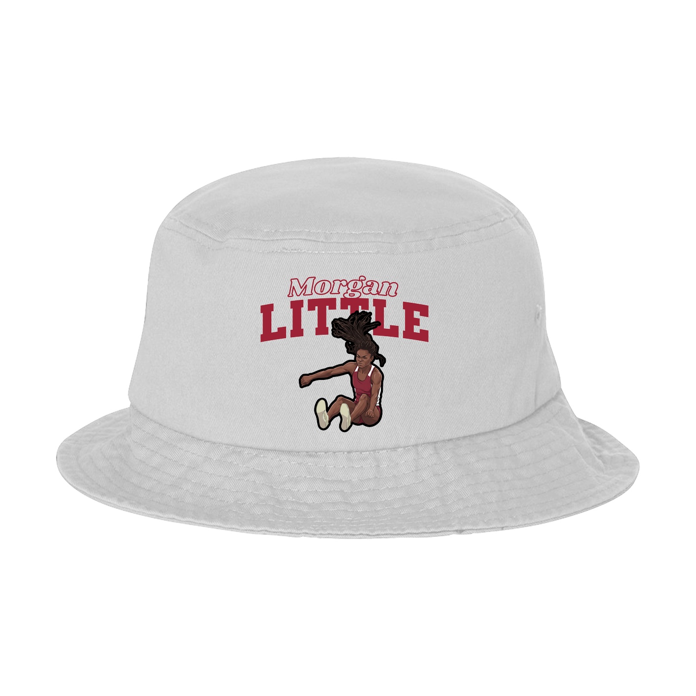 Bucket Cap — Name Arch in White