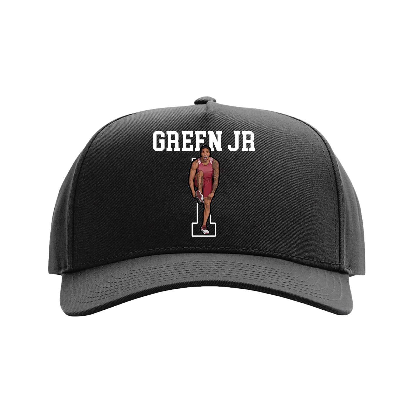 Full Fabric Five-Panel Champ Cap — Shirsey in Black