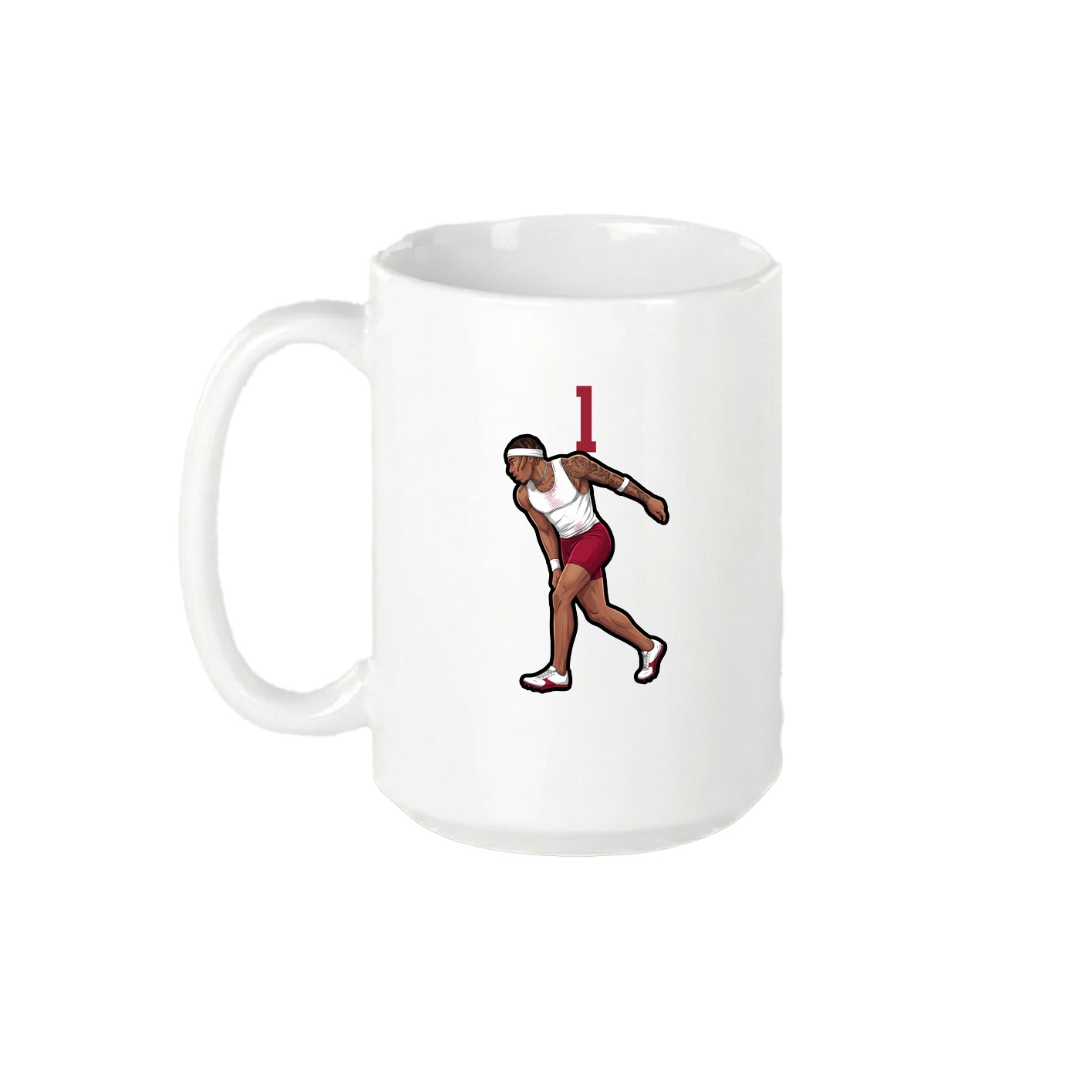 15oz Coffee Mug — Number Top in White