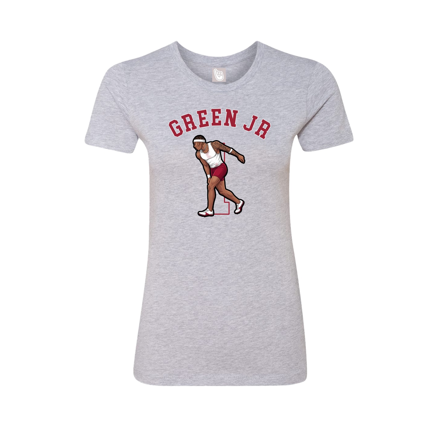 Fitted Women's Tee — Shirsey Arch in Grey
