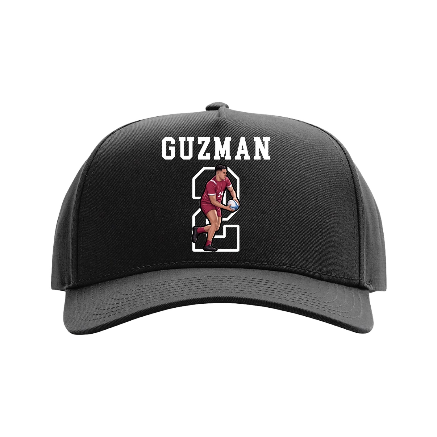 Full Fabric Five-Panel Champ Cap — Shirsey in Black