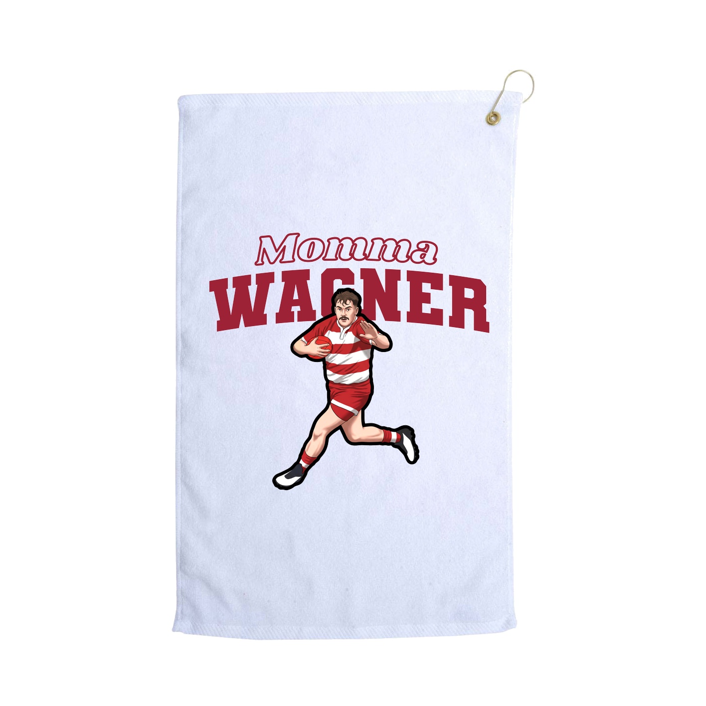 Golf Towel — Mothers Day Block in White
