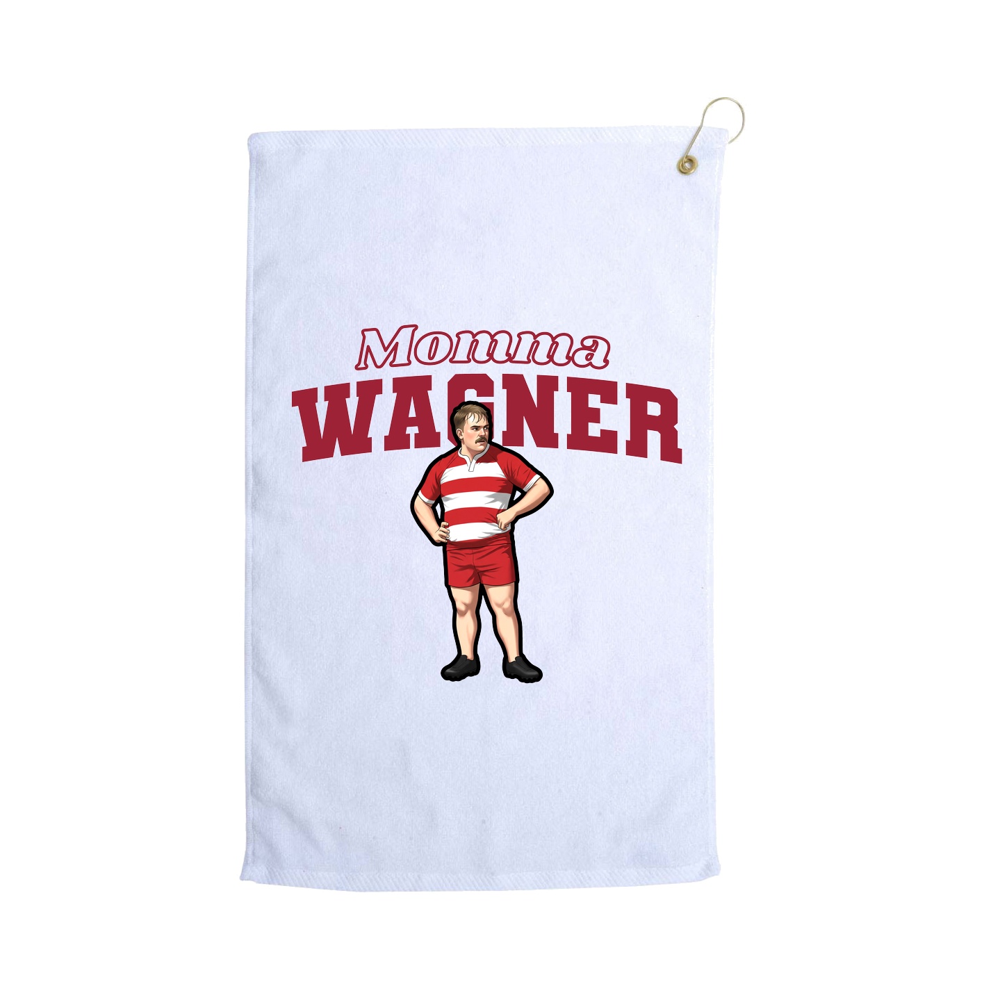 Golf Towel — Mothers Day Block in White