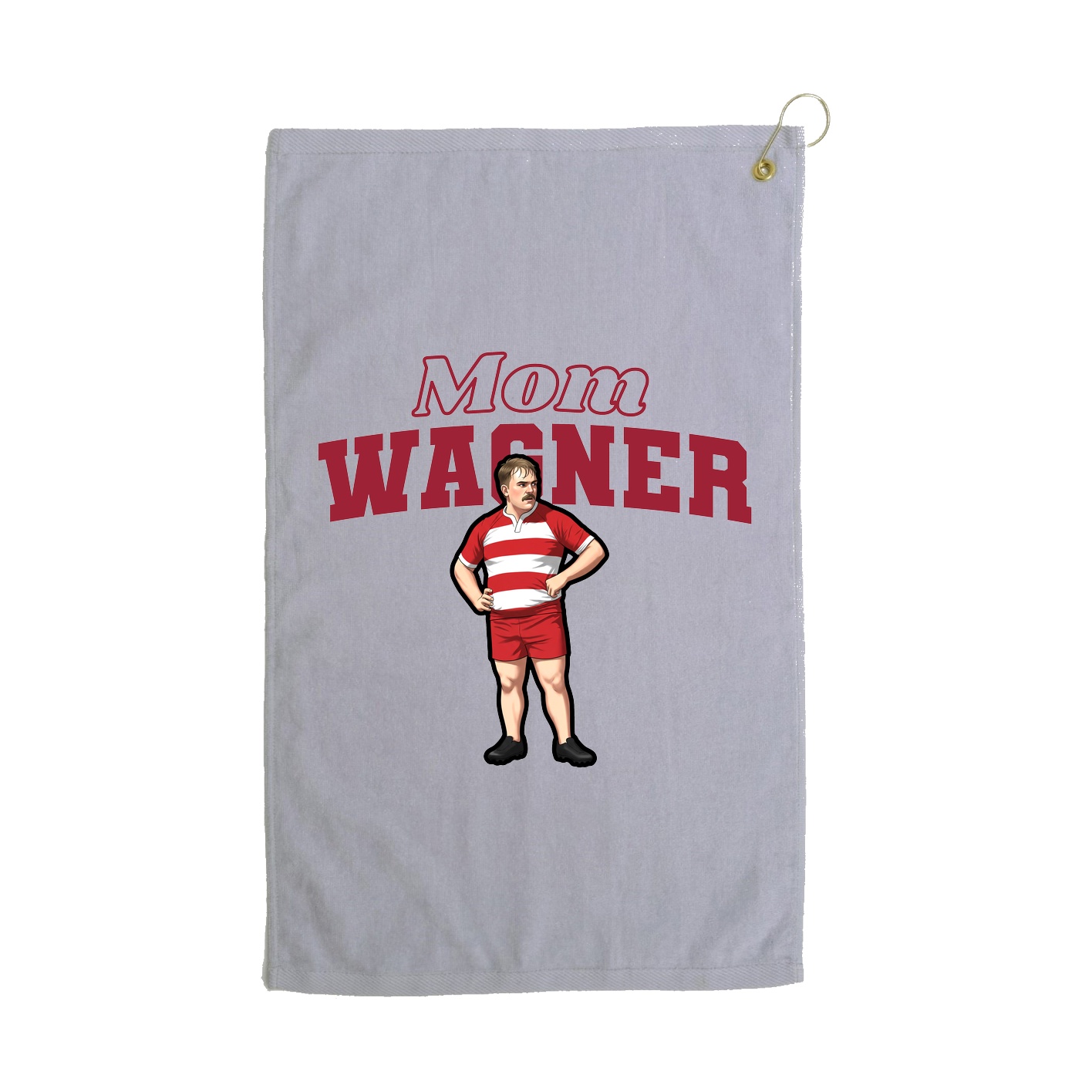 Golf Towel — Mothers Day Block in Grey