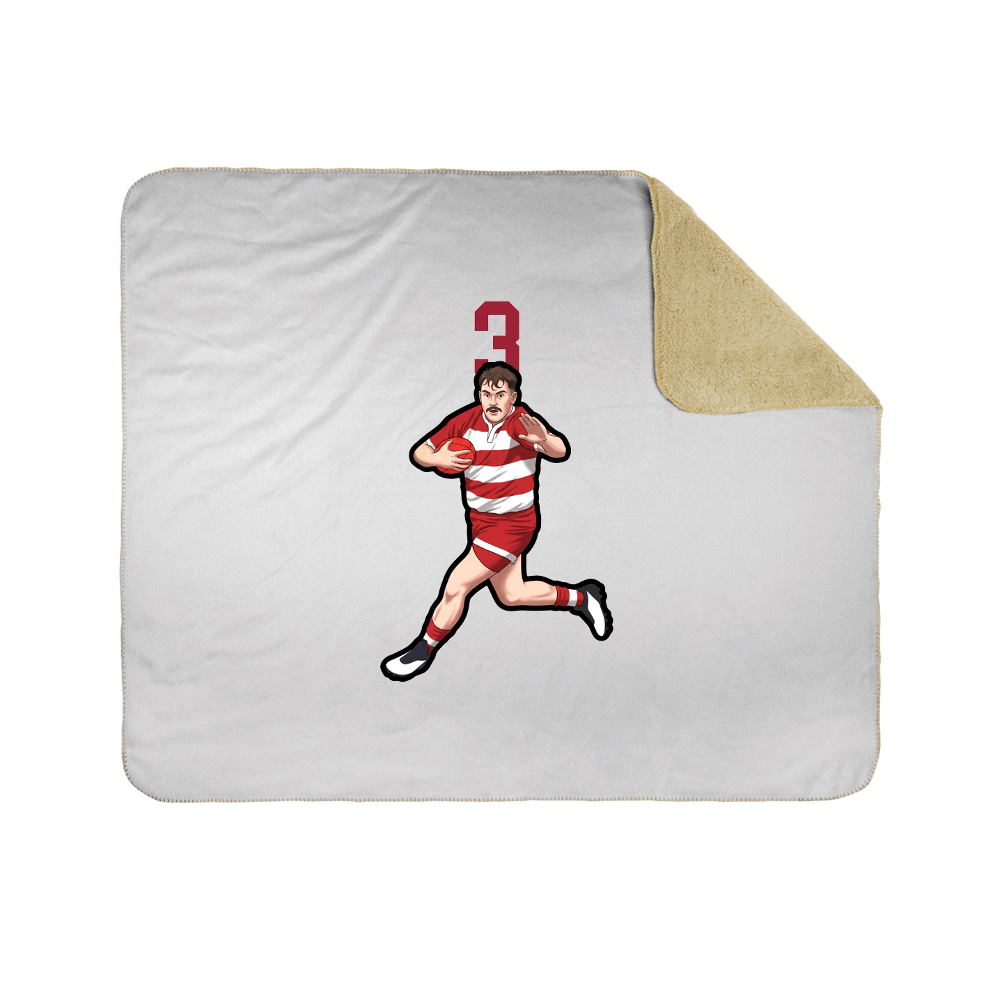 Throw Blanket — Number Top in White
