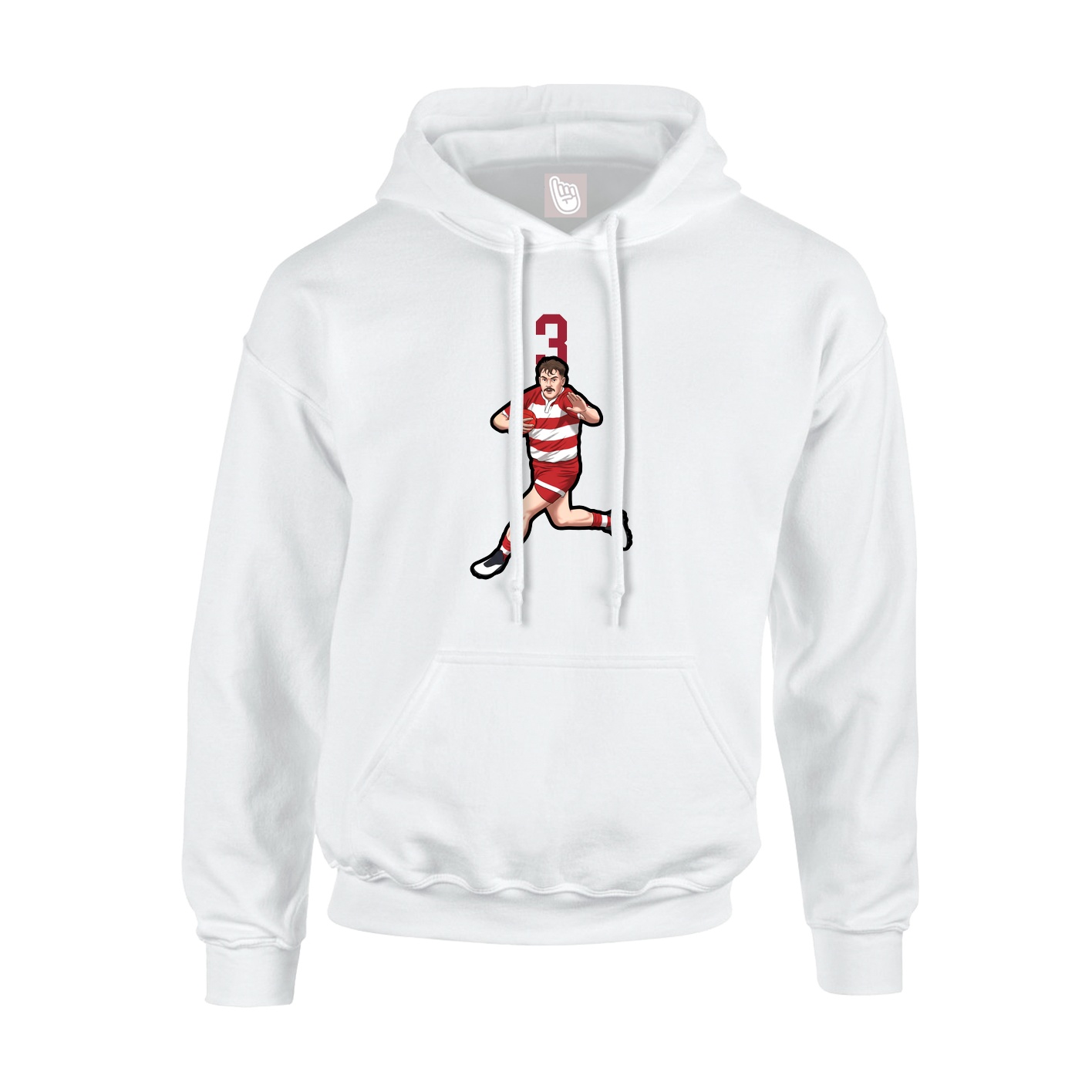 Youth Hoodie — Number Top in White