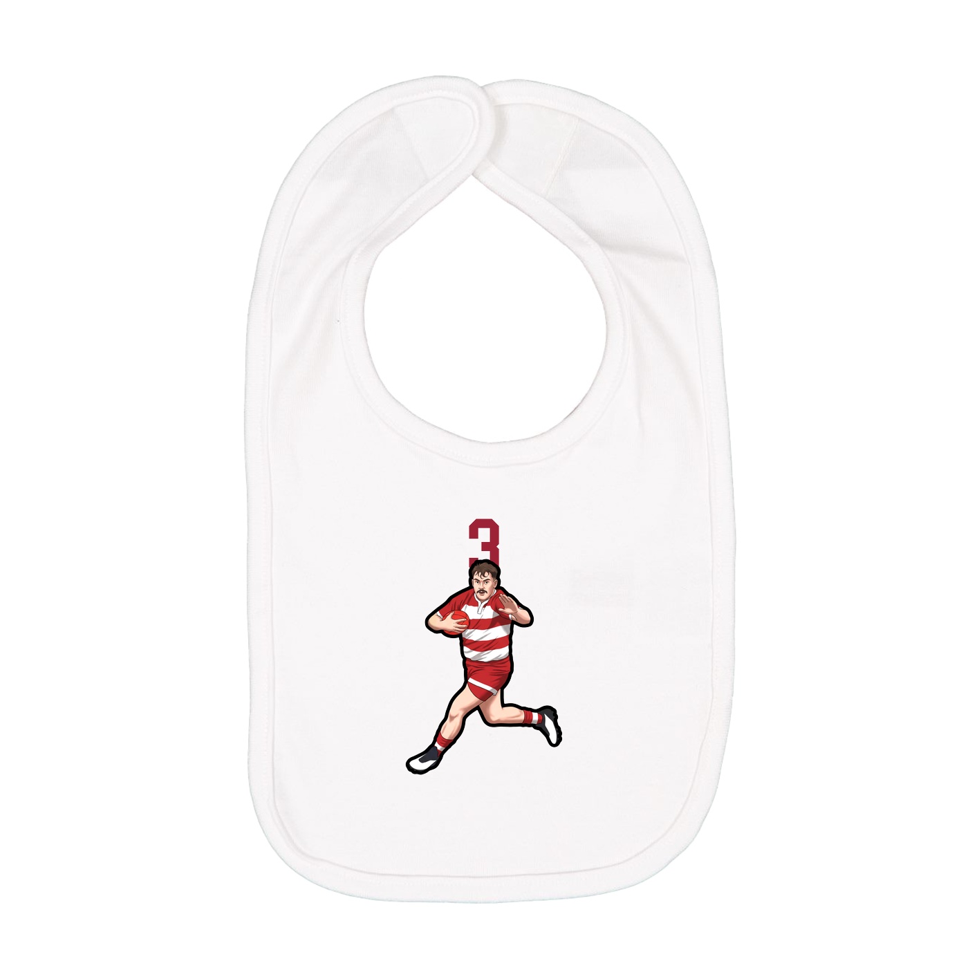 Infant Bib — Number Top in White