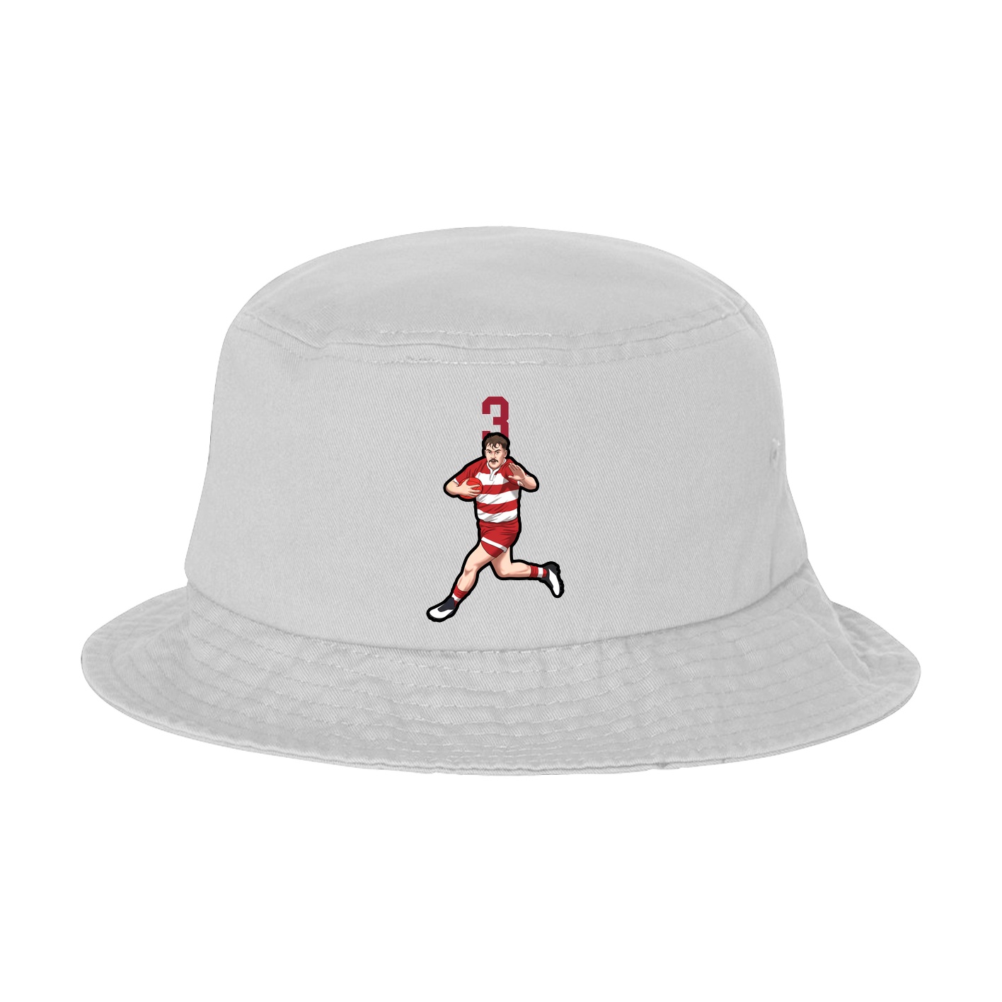 Bucket Cap — Number Top in White