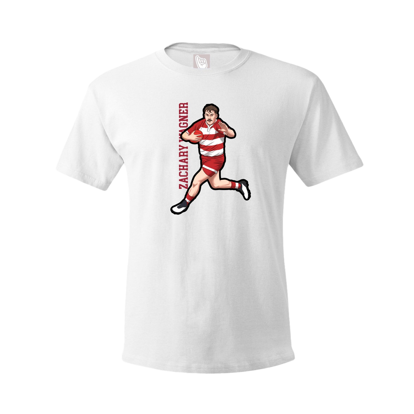 Tee — Name Vertical in White