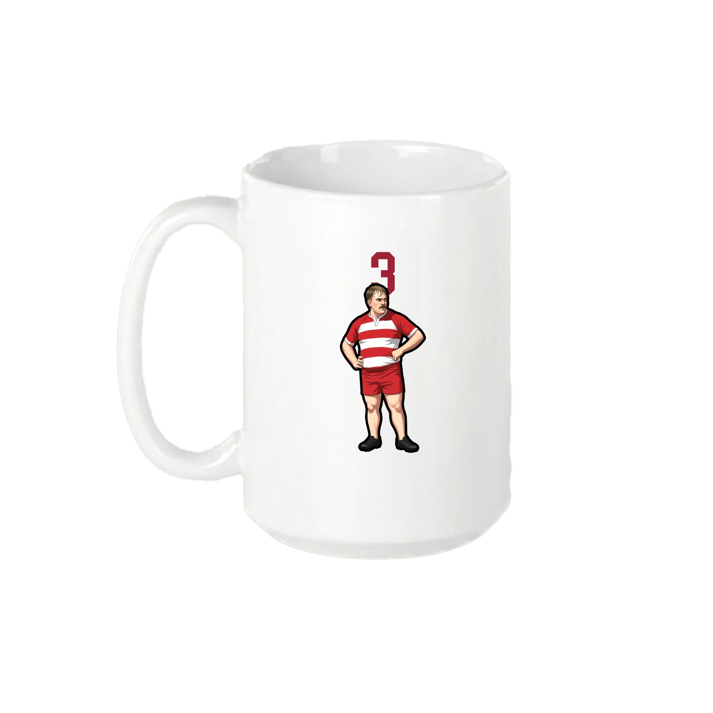 15oz Coffee Mug — Number Top in White