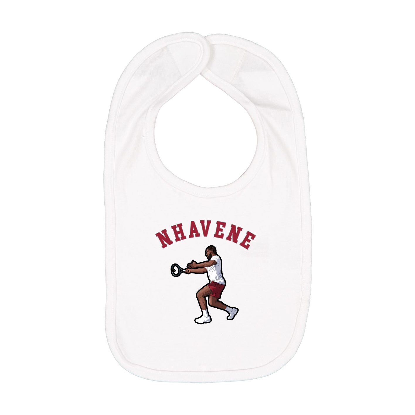 Infant Bib — Shirsey Arch in White