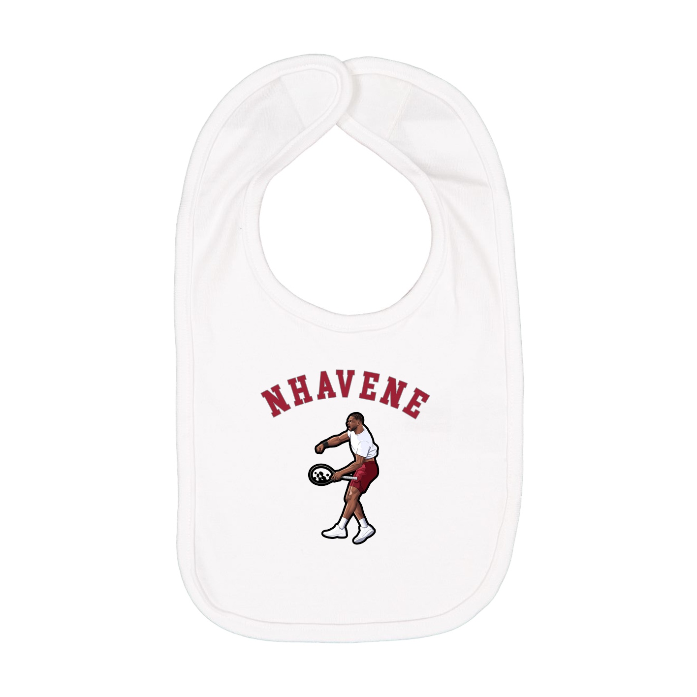 Infant Bib — Shirsey Arch in White