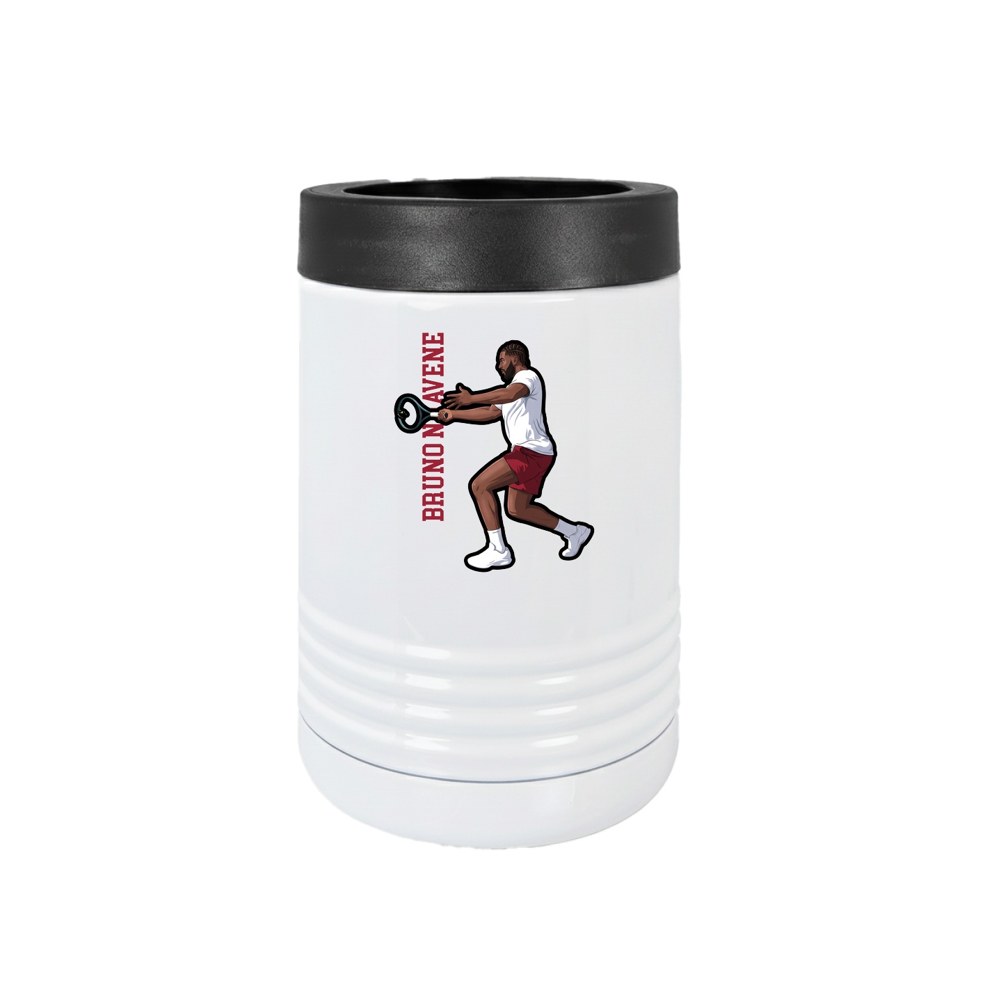 Beverage Holder — Name Vertical in White