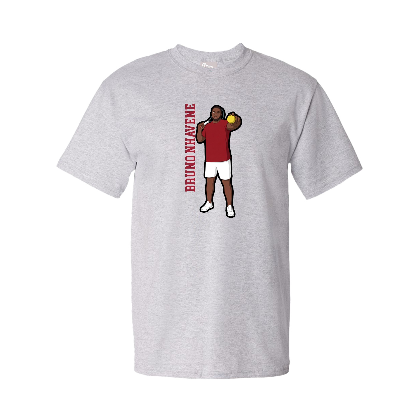 Youth Tee — Name Vertical in Grey