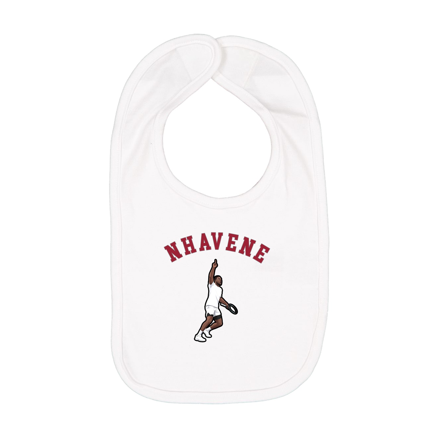 Infant Bib — Shirsey Arch in White