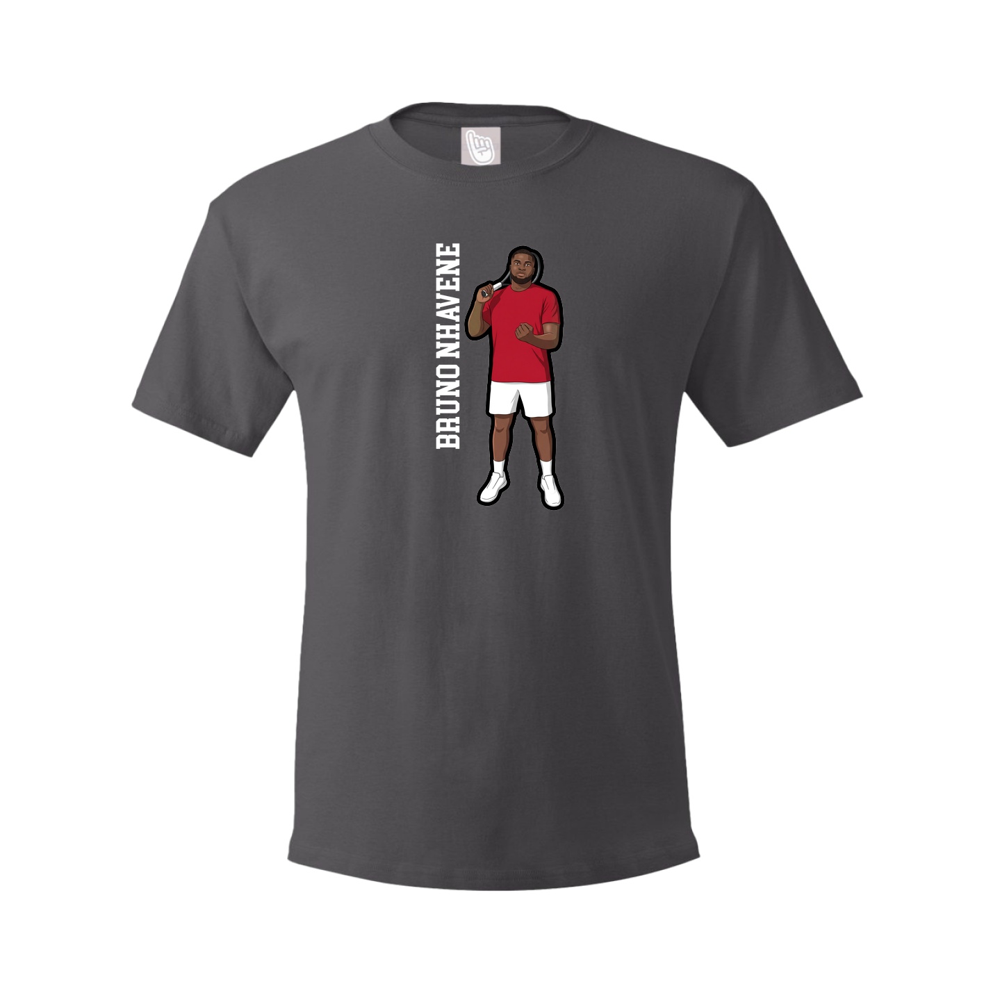 Youth Tee — Name Vertical in Grey