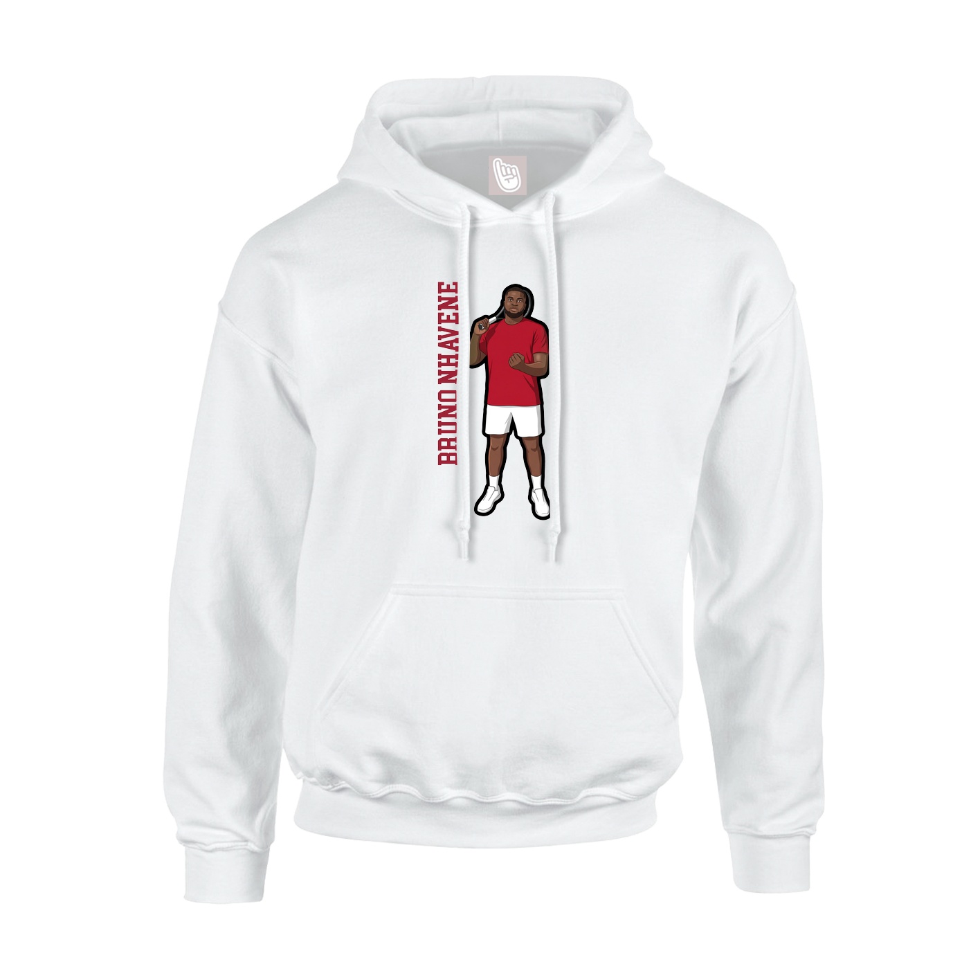 Hoodie — Name Vertical in White