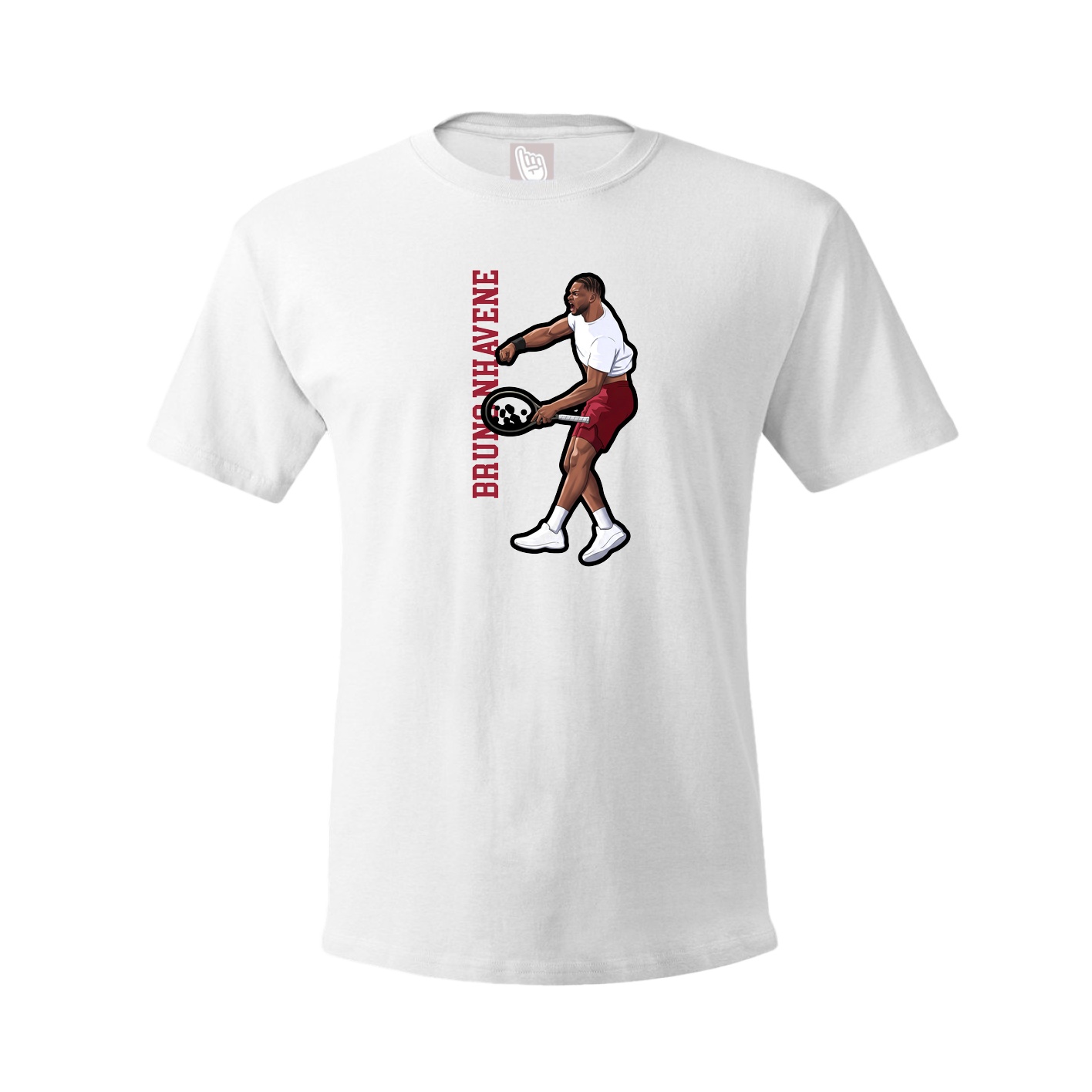Tee — Name Vertical in White