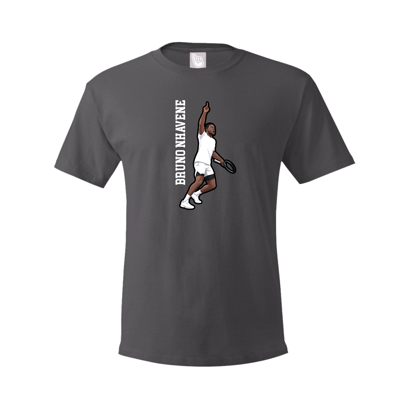 Youth Tee — Name Vertical in Grey