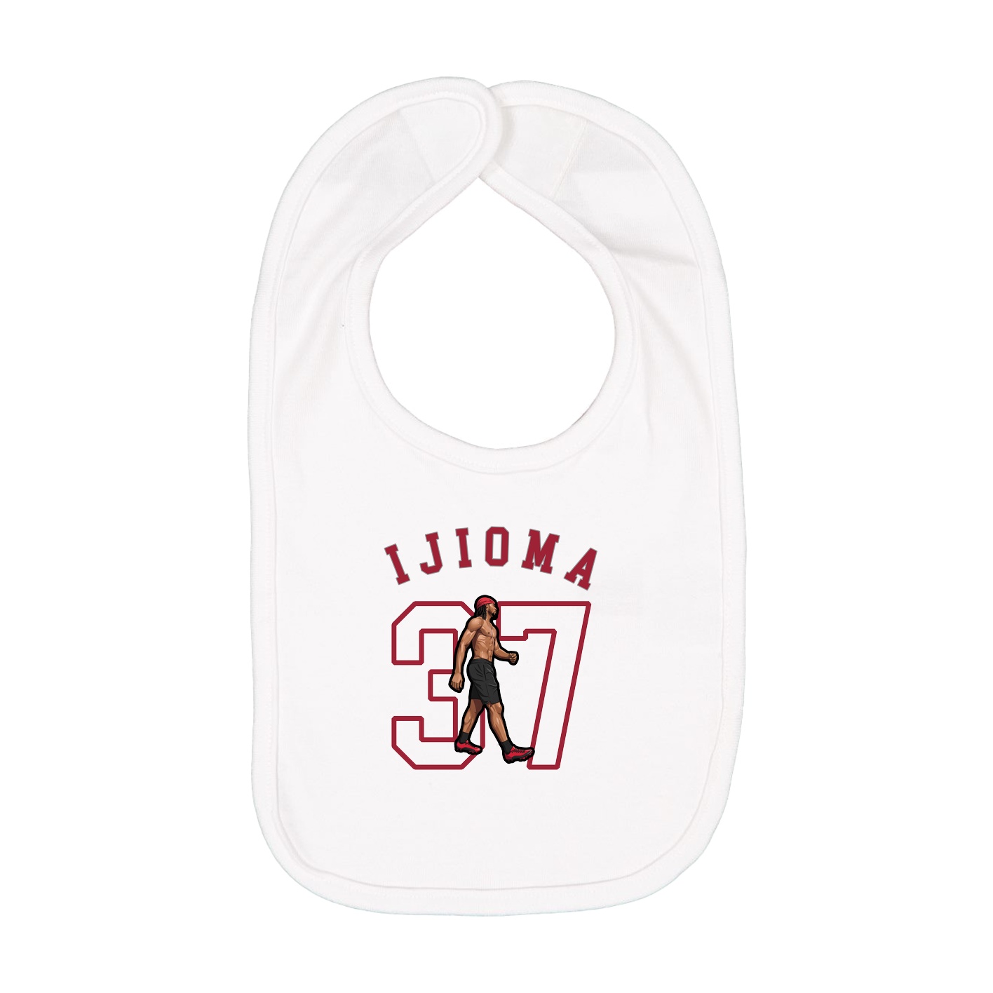Infant Bib — Shirsey Arch in White