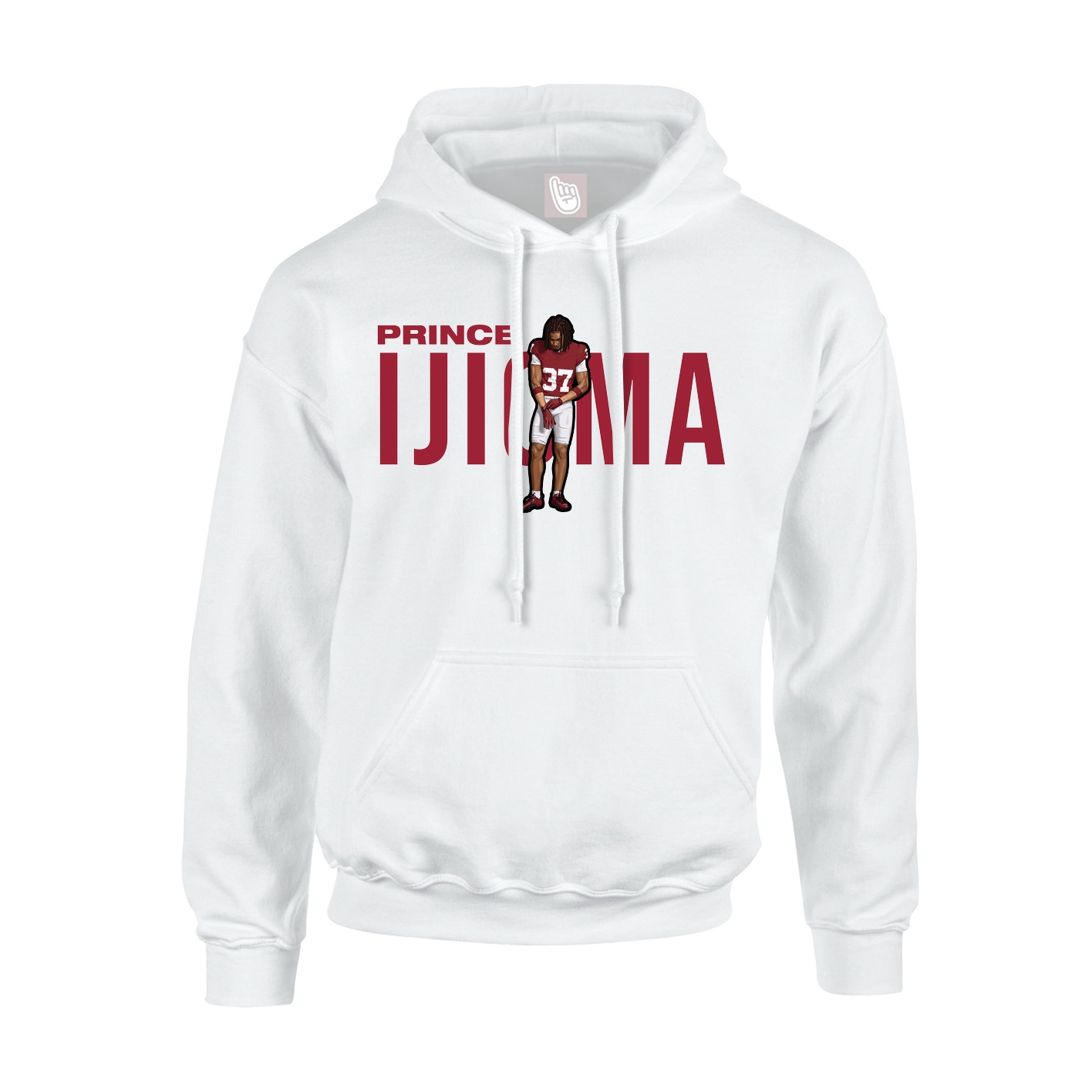 Youth Hoodie — Player Name in White