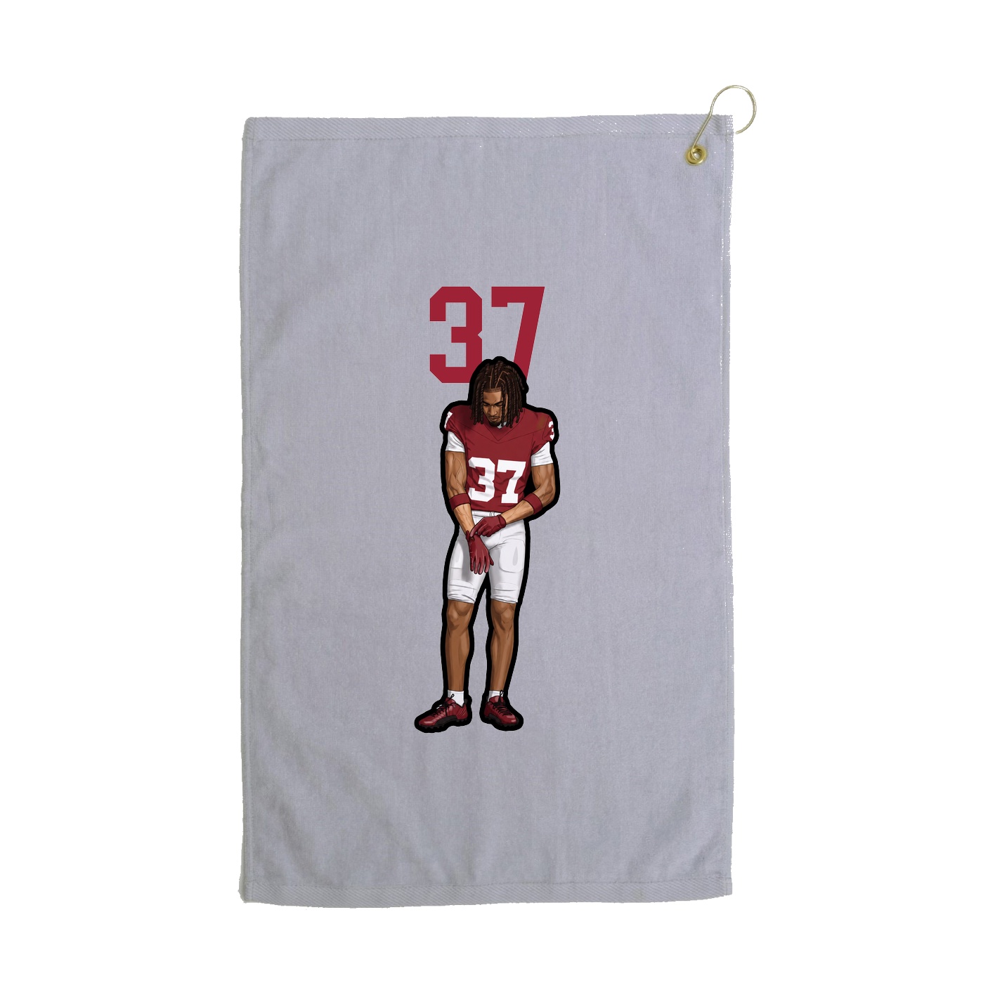 Golf Towel — Number Top in Grey