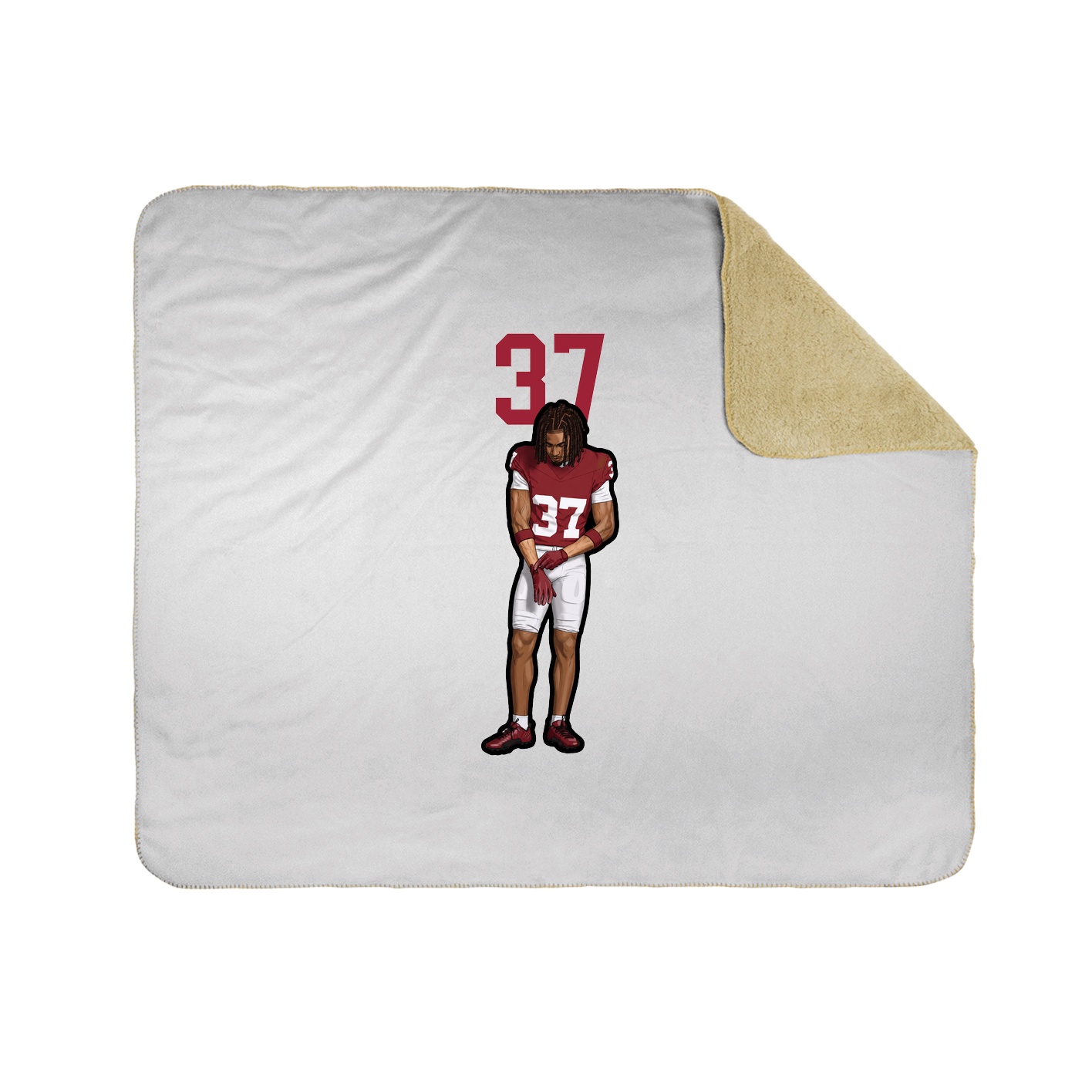 Throw Blanket — Number Top in White