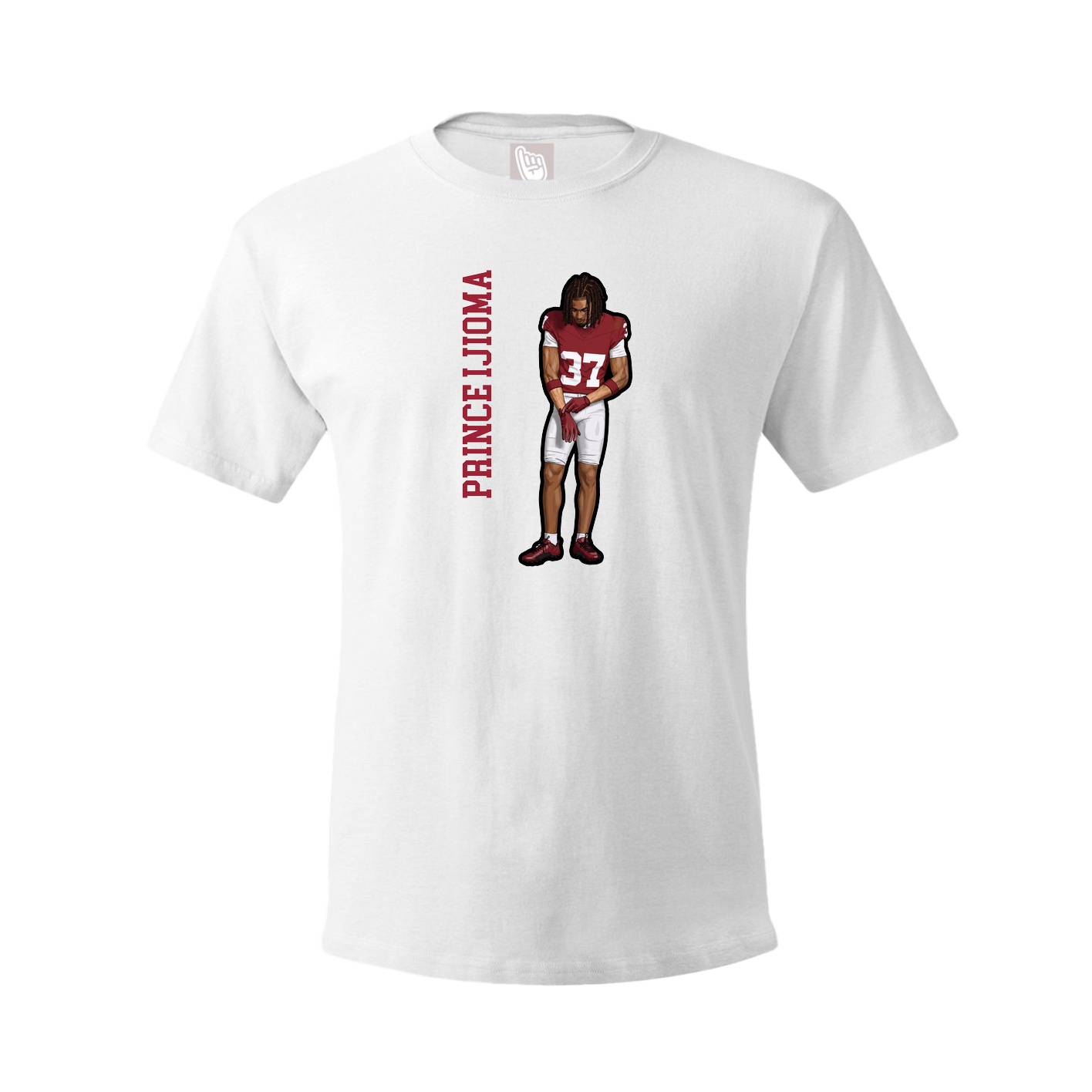 Tee — Name Vertical in White