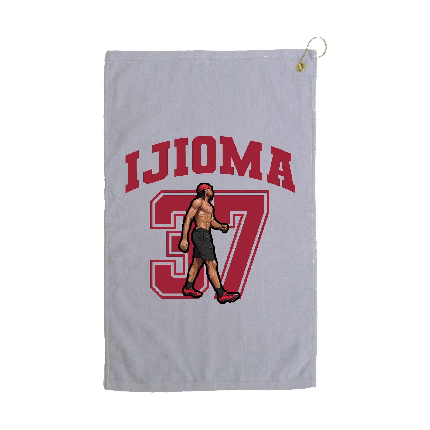 Golf Towel — Number in Grey