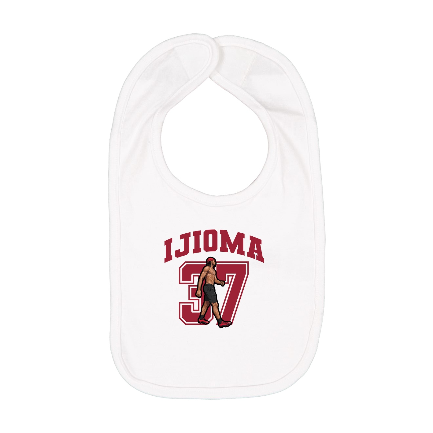 Infant Bib — Number in White