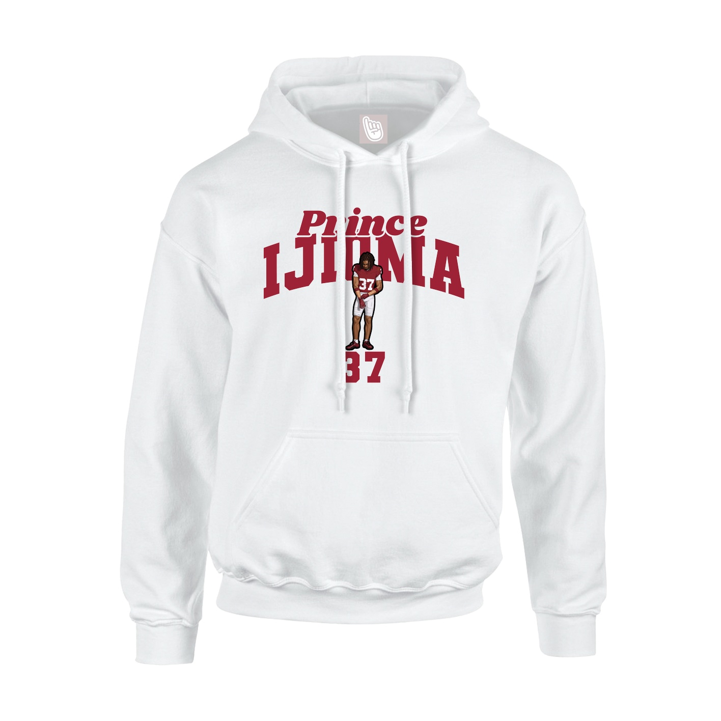 Youth Hoodie — Signature Arch in White