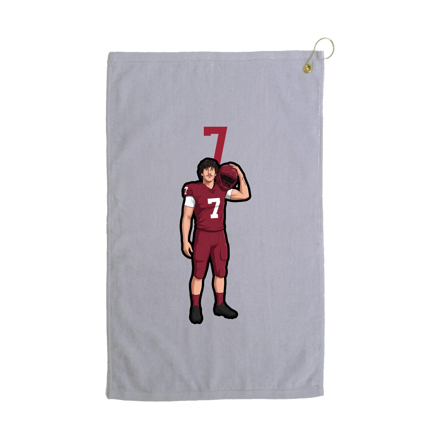 Golf Towel — Number Top in Grey