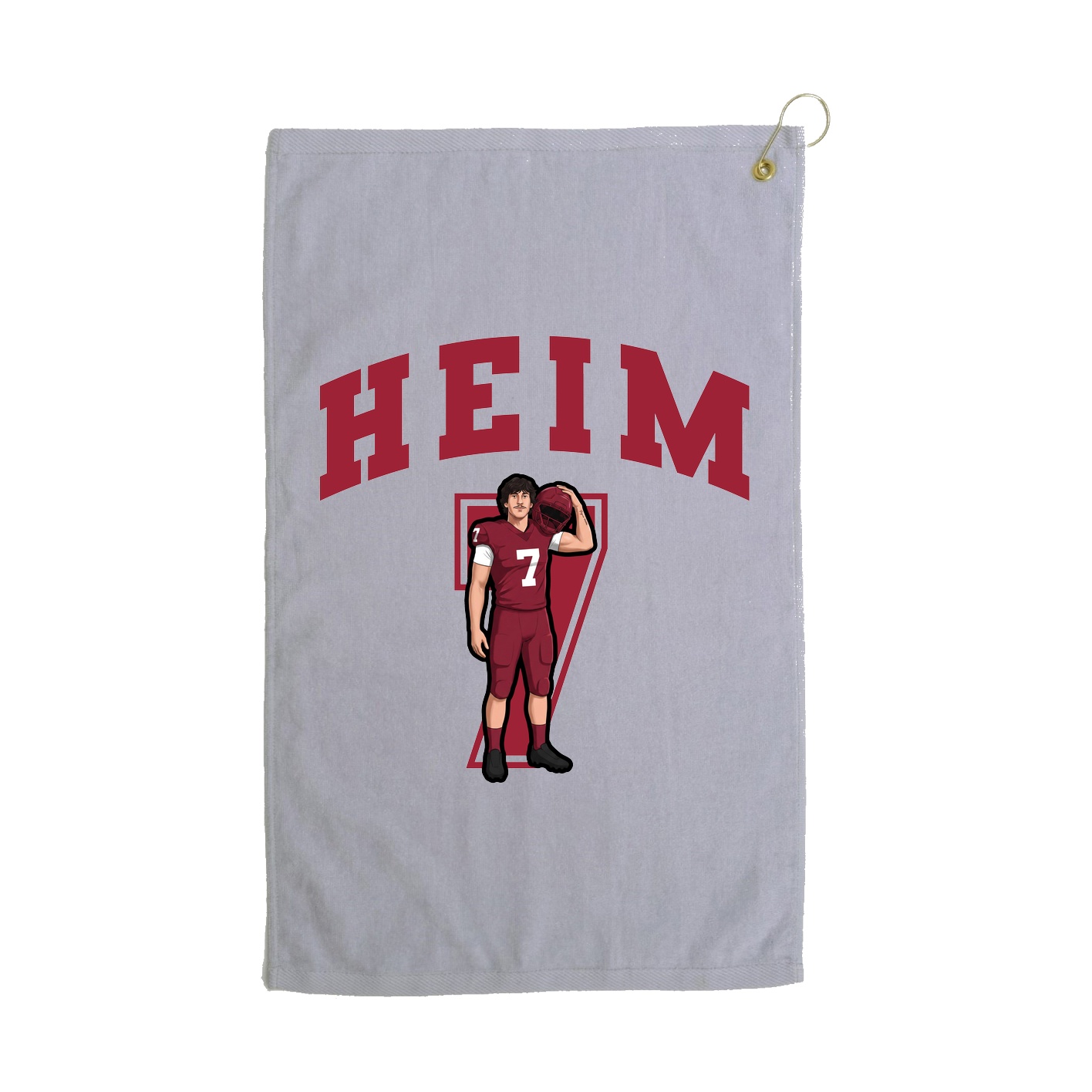 Golf Towel — Number in Grey