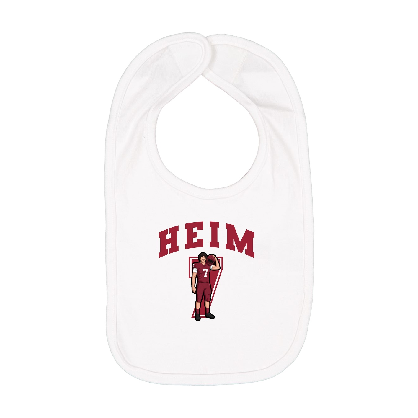 Infant Bib — Number in White