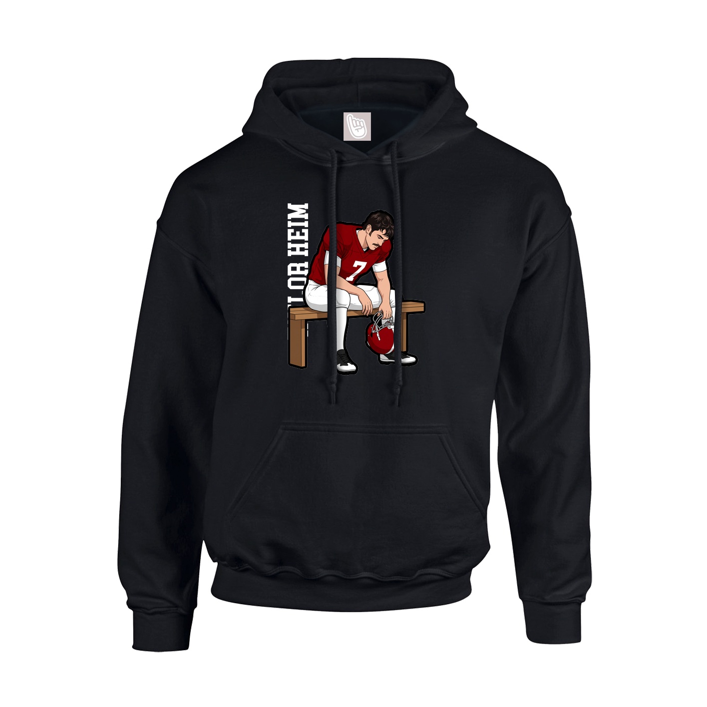 Hoodie — Name Vertical in Black