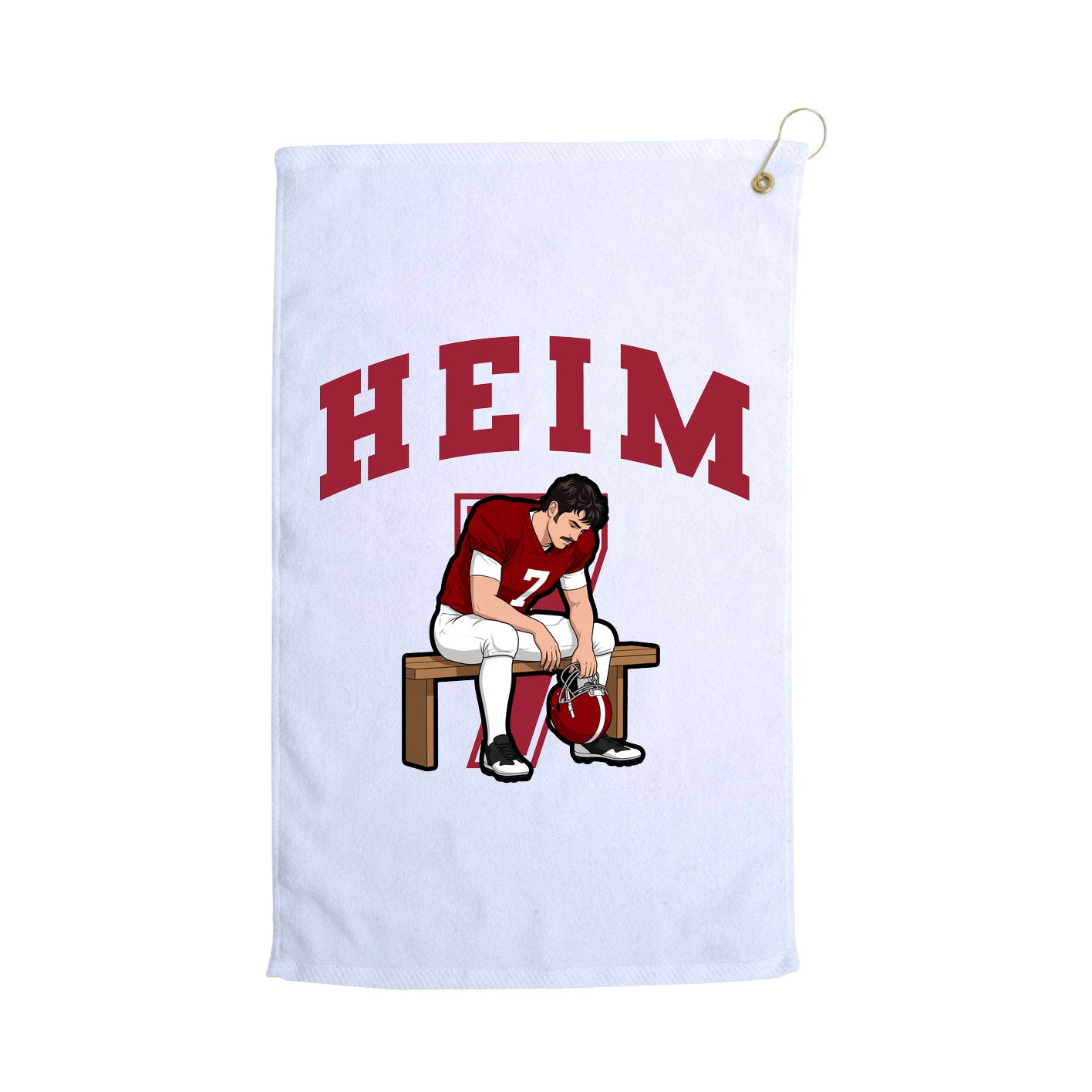 Golf Towel — Number in White