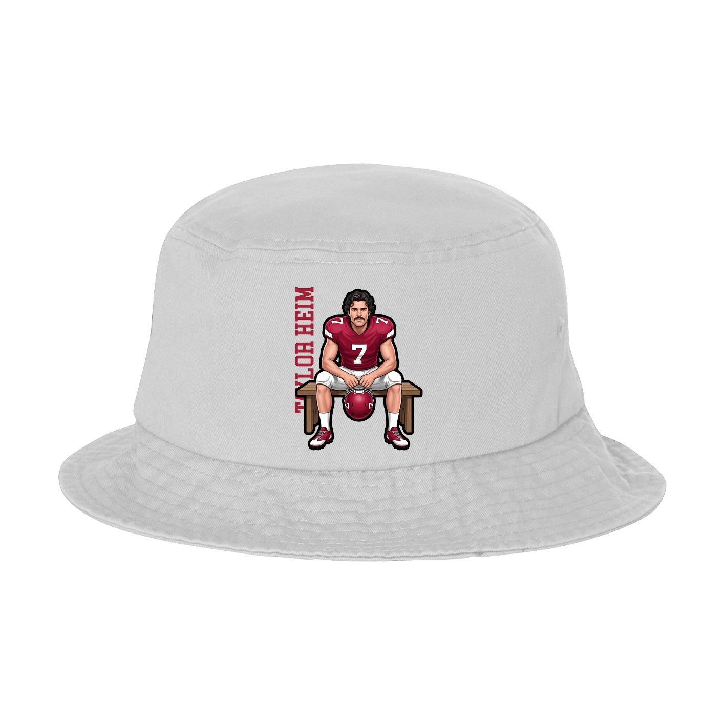 Bucket Cap — Name Vertical in White