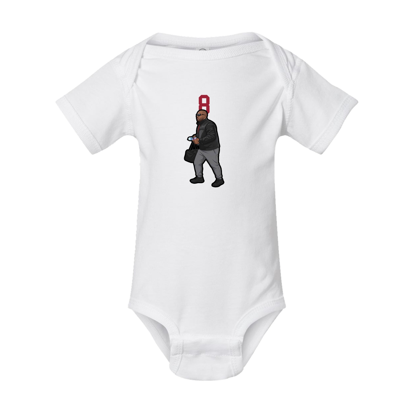 Baby Onesie — Number Top in White