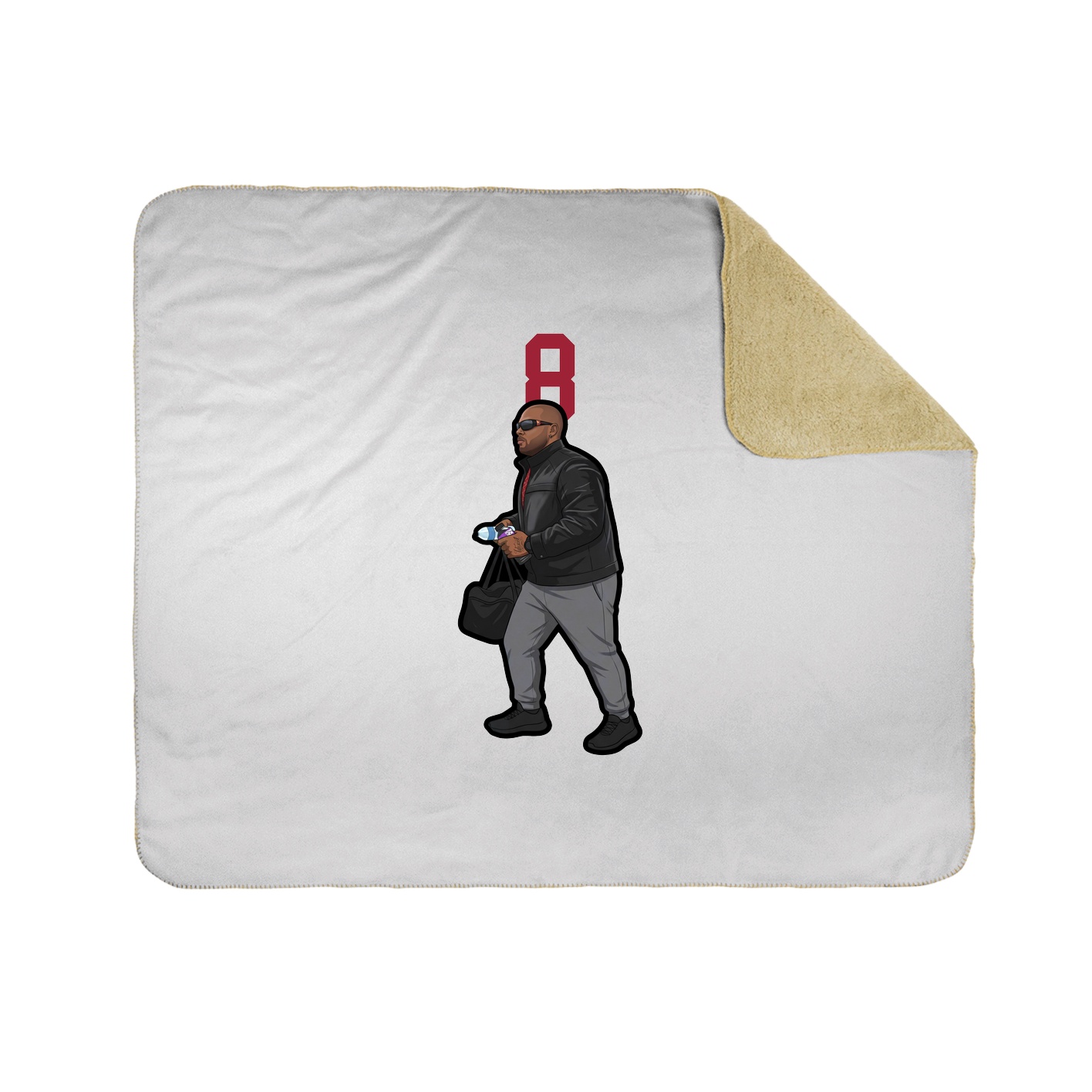 Throw Blanket — Number Top in White