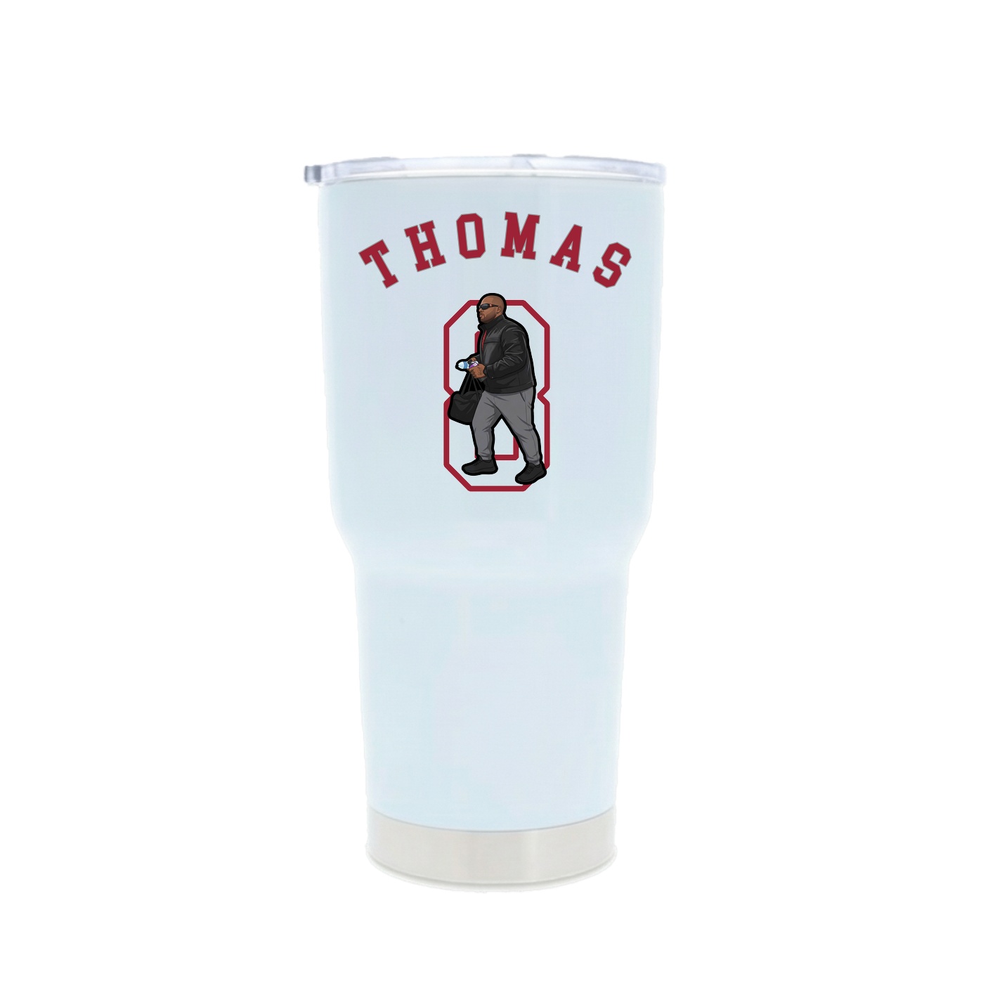 30oz Stainless Steel Tumbler — Shirsey Arch in White