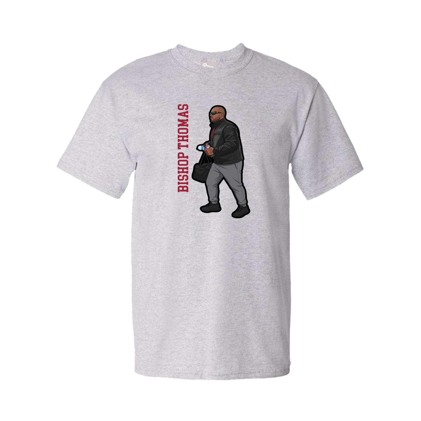 Youth Tee — Name Vertical in Grey