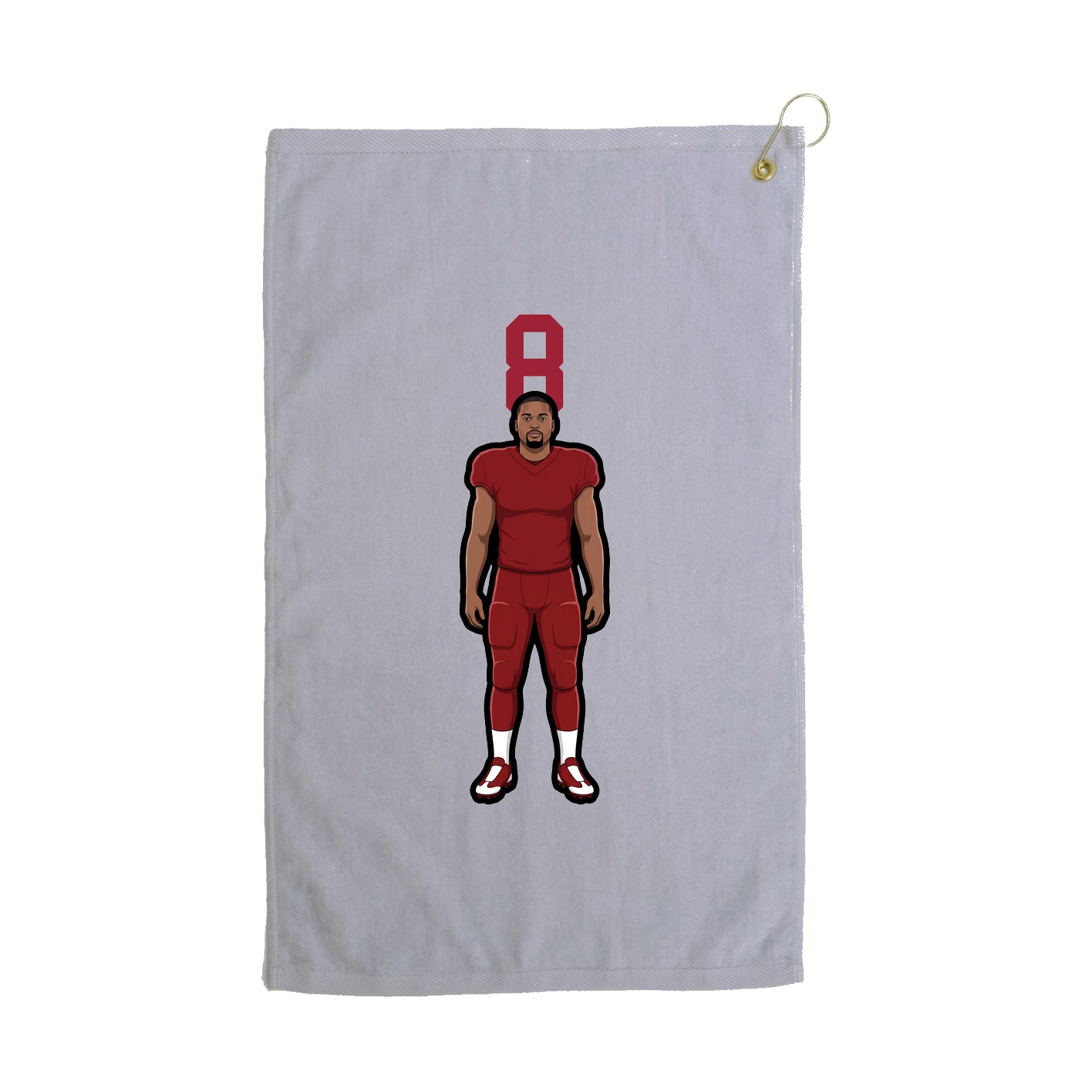 Golf Towel — Number Top in Grey