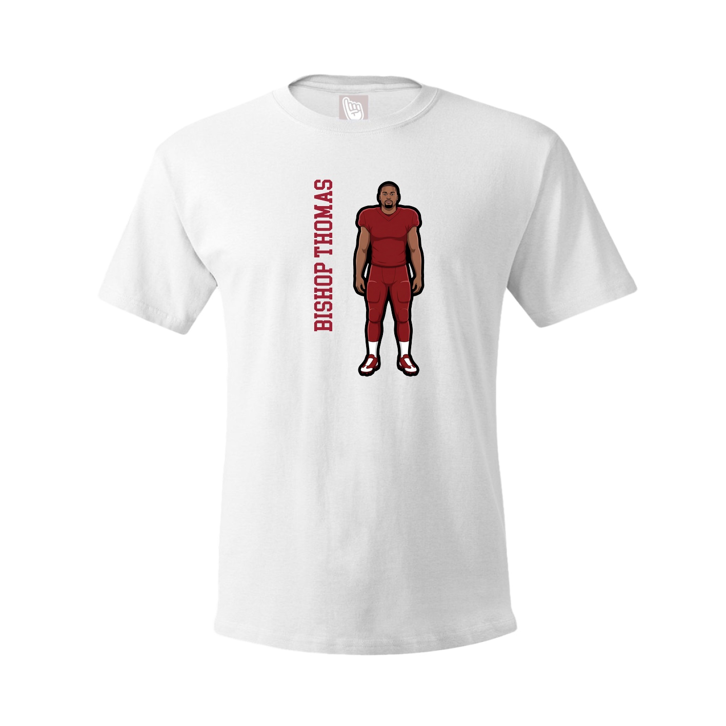 Tee — Name Vertical in White