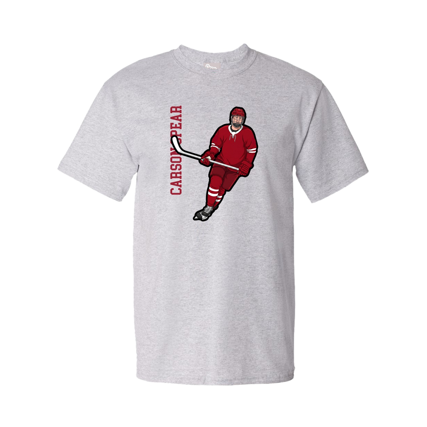 Tee — Name Vertical in Grey