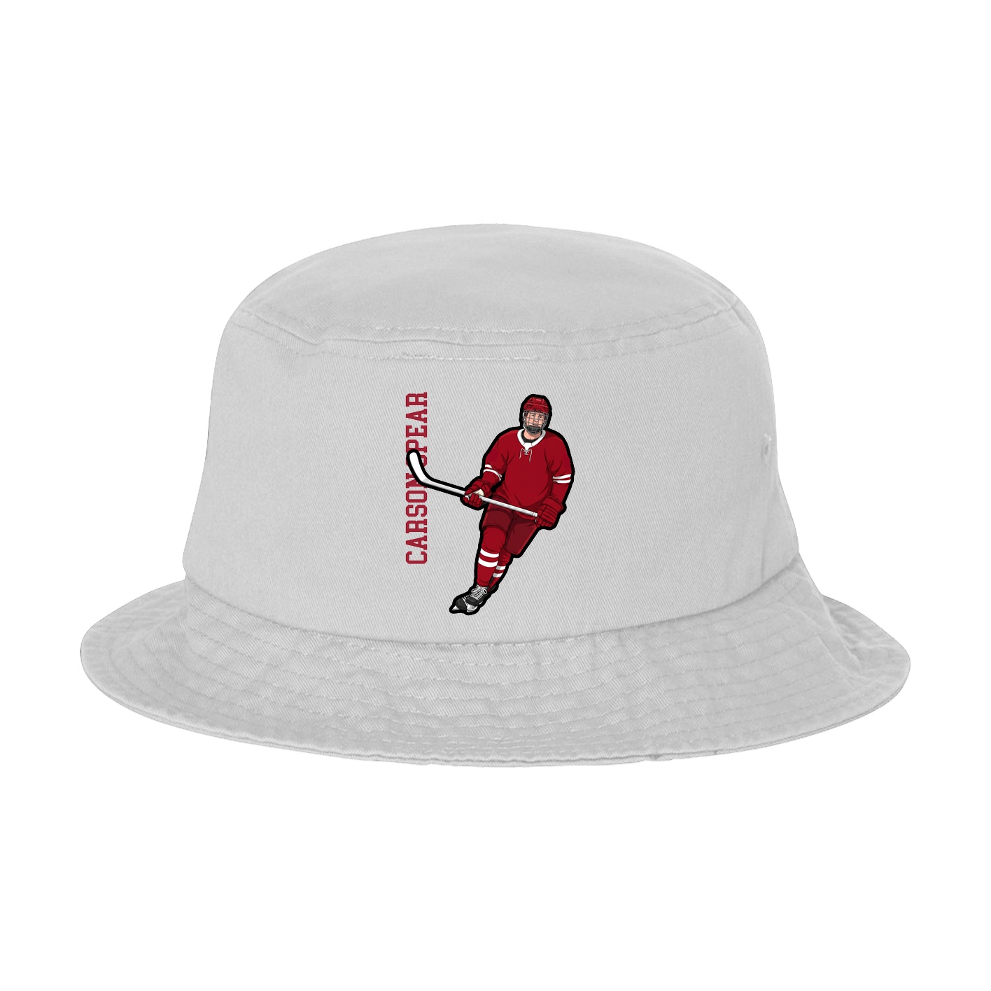 Bucket Cap — Name Vertical in White