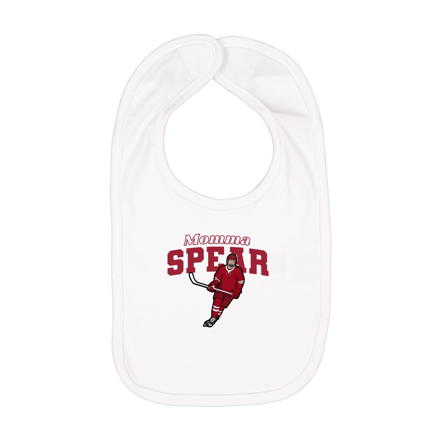 Infant Bib — Mothers Day Block in White